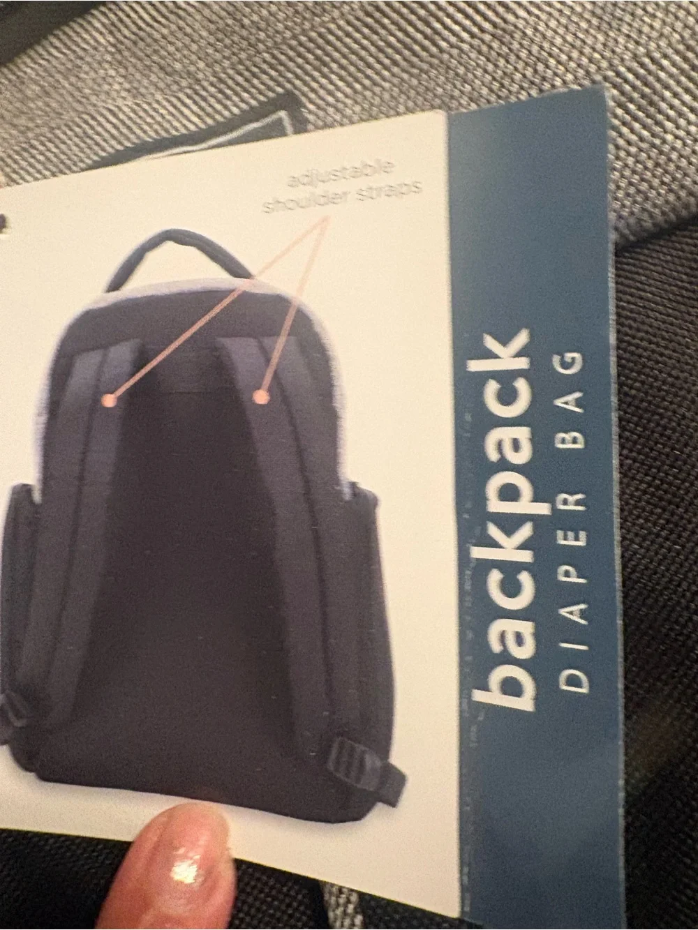 Water-Repellent Baby Bag Backpack — Black and Gray bb gear